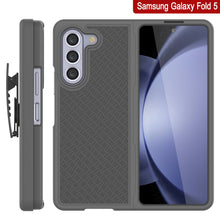Load image into Gallery viewer, Galaxy Z Fold5 Case With Tempered Glass Screen Protector, Holster Belt Clip &amp; Built-In Kickstand [Grey]
