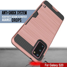 Load image into Gallery viewer, Galaxy S20 Case, PUNKcase [SLOT Series] [Slim Fit] Dual-Layer Armor Cover w/Integrated Anti-Shock System, Credit Card Slot [Rose Gold]
