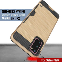 Load image into Gallery viewer, Galaxy S20 Case, PUNKcase [SLOT Series] [Slim Fit] Dual-Layer Armor Cover w/Integrated Anti-Shock System, Credit Card Slot [Gold]
