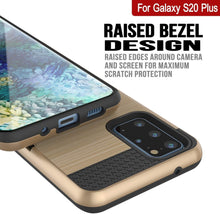 Load image into Gallery viewer, Galaxy S20+ Plus  Case, PUNKcase [SLOT Series] [Slim Fit] Dual-Layer Armor Cover w/Integrated Anti-Shock System, Credit Card Slot [Gold]
