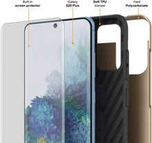 Load image into Gallery viewer, Galaxy S20+ Plus  Case, PUNKcase [SLOT Series] [Slim Fit] Dual-Layer Armor Cover w/Integrated Anti-Shock System, Credit Card Slot [Gold]
