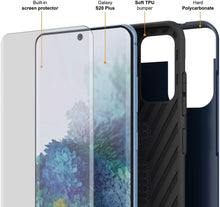 Load image into Gallery viewer, Galaxy S20+ Plus  Case, PUNKcase [SLOT Series] [Slim Fit] Dual-Layer Armor Cover w/Integrated Anti-Shock System, Credit Card Slot [Navy]
