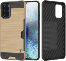 Load image into Gallery viewer, Galaxy S20+ Plus  Case, PUNKcase [SLOT Series] [Slim Fit] Dual-Layer Armor Cover w/Integrated Anti-Shock System, Credit Card Slot [Gold]

