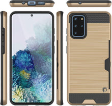 Load image into Gallery viewer, Galaxy S20+ Plus  Case, PUNKcase [SLOT Series] [Slim Fit] Dual-Layer Armor Cover w/Integrated Anti-Shock System, Credit Card Slot [Gold]
