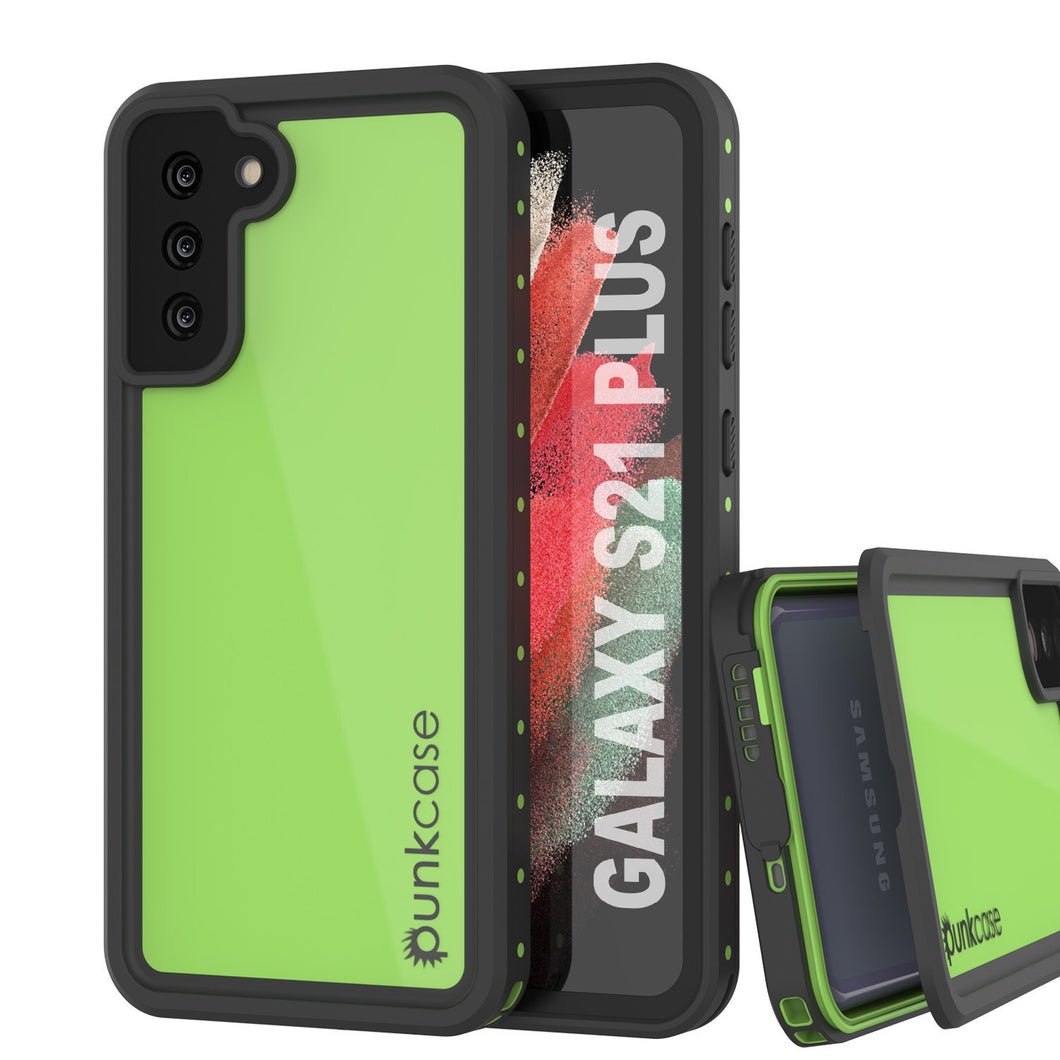 Galaxy S21+ Plus Waterproof Case PunkCase StudStar Light Green Thin 6.6ft Underwater IP68 ShockProof