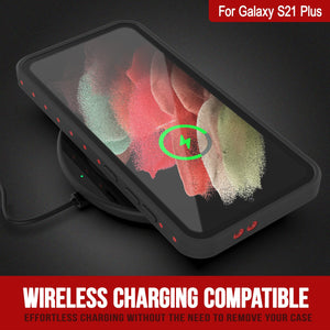 Galaxy S21+ Plus Waterproof Case PunkCase StudStar Red Thin 6.6ft Underwater IP68 Shock/Snow Proof