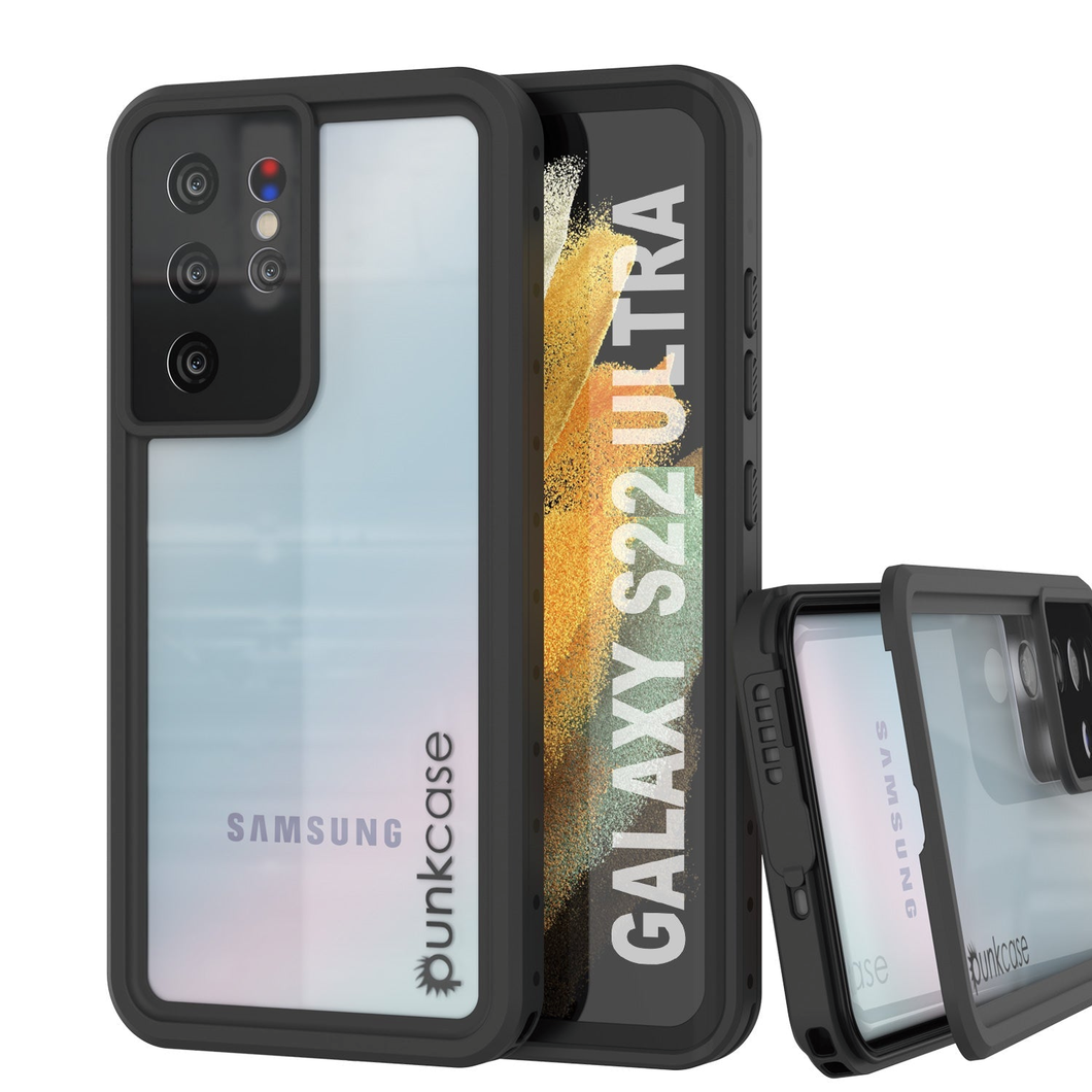 Galaxy S22 Ultra Waterproof Case PunkCase StudStar Clear Thin 6.6ft Underwater IP68 Shock/Snow Proof