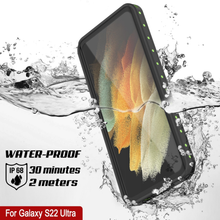 Load image into Gallery viewer, Galaxy S22 Ultra Waterproof Case PunkCase StudStar Light Green Thin 6.6ft Underwater IP68 ShockProof
