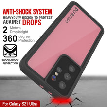 Load image into Gallery viewer, Galaxy S21 Ultra Waterproof Case PunkCase StudStar Pink Thin 6.6ft Underwater IP68 Shock/Snow Proof
