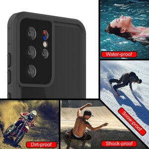 Galaxy S22 Ultra Waterproof Case, Punkcase StudStar White Thin 6.6ft Underwater IP68 Shock/Snow Proof