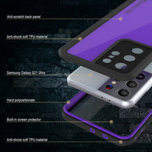 Load image into Gallery viewer, Galaxy S22 Ultra Waterproof Case PunkCase StudStar Purple Thin 6.6ft Underwater IP68 Shock/Snow Proof
