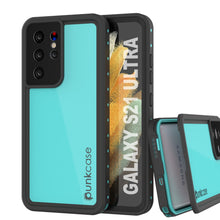 Load image into Gallery viewer, Galaxy S21 Ultra Waterproof Case PunkCase StudStar Teal Thin 6.6ft Underwater IP68 Shock/Snow Proof

