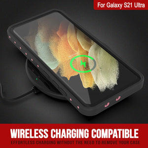 Galaxy S21 Ultra Waterproof Case PunkCase StudStar Pink Thin 6.6ft Underwater IP68 Shock/Snow Proof
