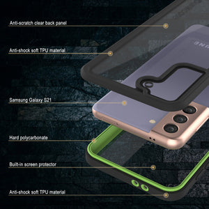 Galaxy S21 Water/Shockproof [Extreme Series] Screen Protector Case [Light Green]