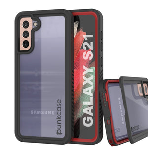 Galaxy S21 Water/Shock/Snowproof [Extreme Series] Slim Screen Protector Case [Red]