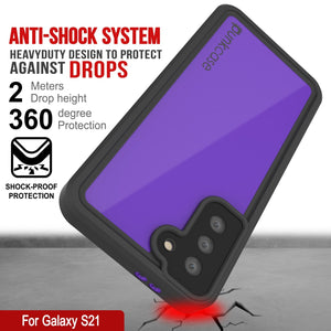 Galaxy S22 Waterproof Case PunkCase StudStar Purple Thin 6.6ft Underwater IP68 Shock/Snow Proof