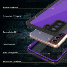 Load image into Gallery viewer, Galaxy S22 Waterproof Case PunkCase StudStar Purple Thin 6.6ft Underwater IP68 Shock/Snow Proof
