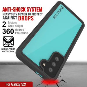 Galaxy S22 Waterproof Case PunkCase StudStar Teal Thin 6.6ft Underwater IP68 Shock/Snow Proof