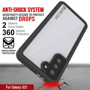 Galaxy S21 Waterproof Case, Punkcase StudStar White Thin 6.6ft Underwater IP68 Shock/Snow Proof