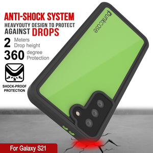 Galaxy S21 Waterproof Case PunkCase StudStar Light Green Thin 6.6ft Underwater IP68 ShockProof