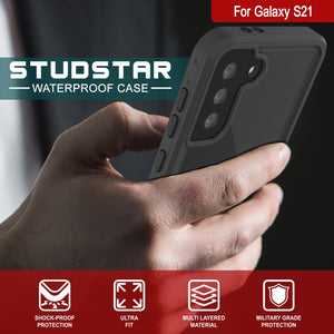 Galaxy S21 Waterproof Case PunkCase StudStar Black Thin 6.6ft Underwater IP68 Shock/Snow Proof