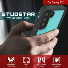 Load image into Gallery viewer, Galaxy S22 Waterproof Case PunkCase StudStar Teal Thin 6.6ft Underwater IP68 Shock/Snow Proof
