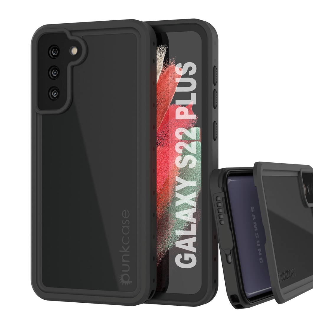 Galaxy S22+ Plus Waterproof Case PunkCase StudStar Black Thin 6.6ft Underwater IP68 Shock/Snow Proof