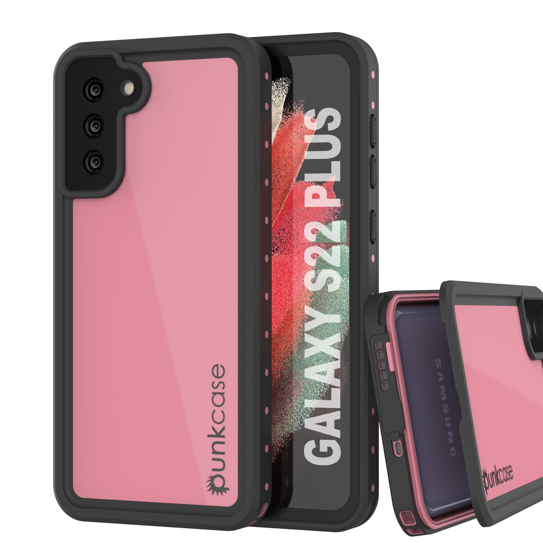 Galaxy S22+ Plus Waterproof Case PunkCase StudStar Pink Thin 6.6ft Underwater IP68 Shock/Snow Proof