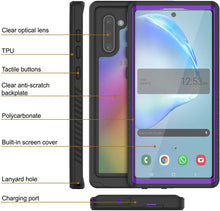 Load image into Gallery viewer, Galaxy Note 10 Case, Punkcase [Extreme Series] Armor Cover W/ Built In Screen Protector [Purple]
