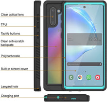 Load image into Gallery viewer, Galaxy Note 10 Case, Punkcase [Extreme Series] Armor Cover W/ Built In Screen Protector [Teal]
