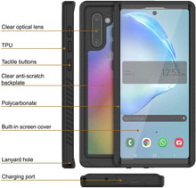 Load image into Gallery viewer, Galaxy Note 10 Case, Punkcase [Extreme Series] Armor Cover W/ Built In Screen Protector [Black]
