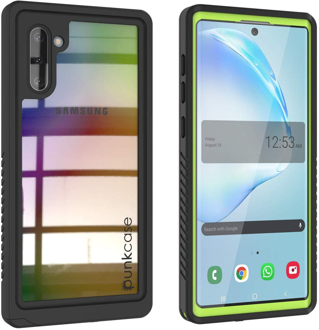 Galaxy Note 10 Case, Punkcase [Extreme Series] Armor Cover W/ Built In Screen Protector [Light Green]