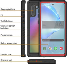 Load image into Gallery viewer, Galaxy Note 10 Case, Punkcase [Extreme Series] Armor Cover W/ Built In Screen Protector [Red]
