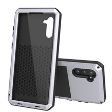 Load image into Gallery viewer, Galaxy Note 10  Case, PUNKcase Metallic White Shockproof  Slim Metal Armor Case [White]
