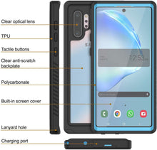 Load image into Gallery viewer, Galaxy Note 10+ Plus Case, Punkcase [Extreme Series] Armor Cover W/ Built In Screen Protector [Light Blue]
