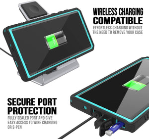 Galaxy Note 10+ Plus Case, Punkcase [Extreme Series] Armor Cover W/ Built In Screen Protector [Teal]