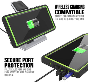 Galaxy Note 10+ Plus Case, Punkcase [Extreme Series] Armor Cover W/ Built In Screen Protector [Light Green]