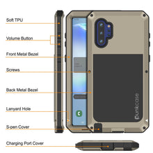 Load image into Gallery viewer, Galaxy Note 10+ Plus  Case, PUNKcase Metallic Gold Shockproof  Slim Metal Armor Case [Gold]
