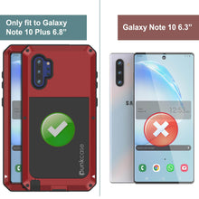 Load image into Gallery viewer, Galaxy Note 10+ Plus  Case, PUNKcase Metallic Red Shockproof  Slim Metal Armor Case [Red]

