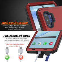 Load image into Gallery viewer, Galaxy Note 10+ Plus  Case, PUNKcase Metallic Red Shockproof  Slim Metal Armor Case [Red]
