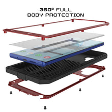Load image into Gallery viewer, Galaxy Note 10+ Plus  Case, PUNKcase Metallic Red Shockproof  Slim Metal Armor Case [Red]
