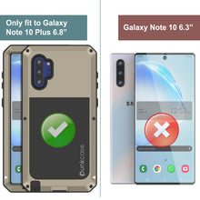 Load image into Gallery viewer, Galaxy Note 10+ Plus  Case, PUNKcase Metallic Gold Shockproof  Slim Metal Armor Case [Gold]
