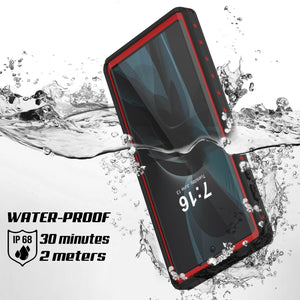 Galaxy Note 10+ Plus Waterproof Case, Punkcase Studstar Red Series Thin Armor Cover
