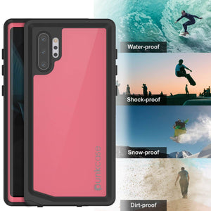 Galaxy Note 10+ Plus Waterproof Case, Punkcase Studstar Pink Thin Armor Cover