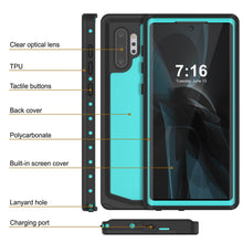 Load image into Gallery viewer, Galaxy Note 10+ Plus Waterproof Case, Punkcase Studstar Series Teal Thin Armor Cover

