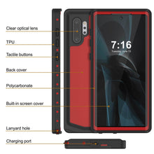 Load image into Gallery viewer, Galaxy Note 10+ Plus Waterproof Case, Punkcase Studstar Red Series Thin Armor Cover
