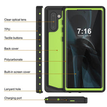 Load image into Gallery viewer, Galaxy Note 10 Waterproof Case, Punkcase Studstar Light Green Thin Armor Cover
