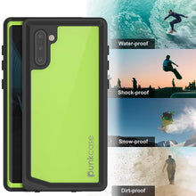 Load image into Gallery viewer, Galaxy Note 10 Waterproof Case, Punkcase Studstar Light Green Thin Armor Cover
