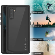 Load image into Gallery viewer, Galaxy Note 10 Waterproof Case, Punkcase Studstar Black Thin Armor Cover
