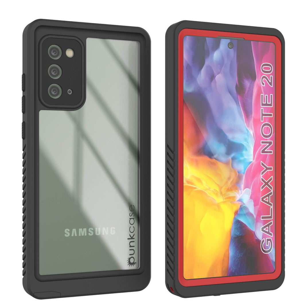 Galaxy Note 20 Case, Punkcase [Extreme Series] Armor Cover W/ Built In Screen Protector [Red]